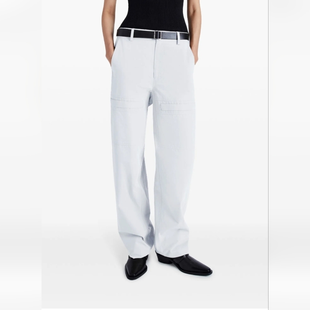 Proenza Schouler White Label White Cotton Utility Cargo Trouser Pants Size 10